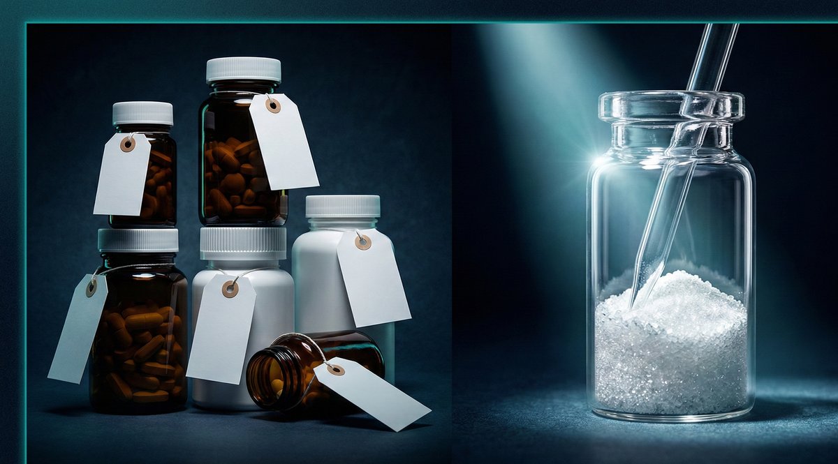 Pharmaceutical packaging versus research-grade peptide vials
