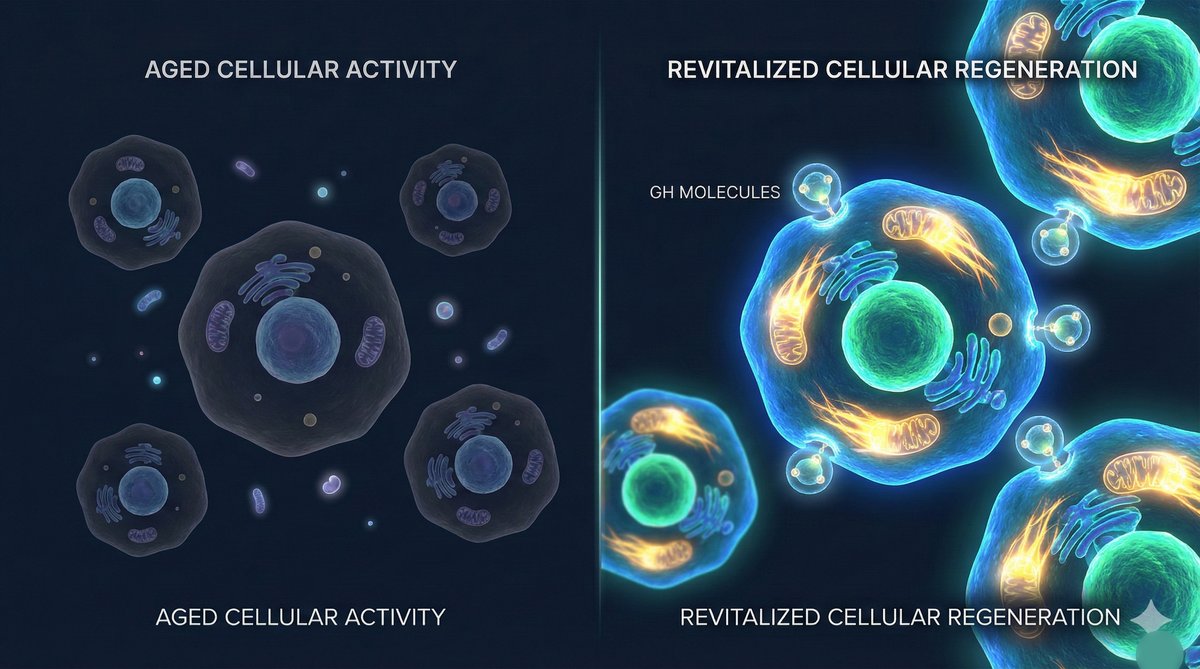 Growth hormone molecular signaling pathway visualization